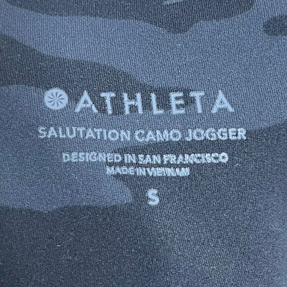 Athleta Salutation Joggers Women’s Size Small Camo Gray Black High Rise Athletic - Picture 11 of 14